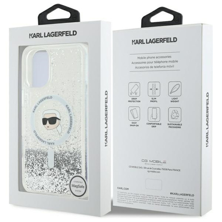 KARL LAGERFELD ETUI DO IPHONE 16 6.1 DO MAGSAFE TRANSPARENT Z LIQUID