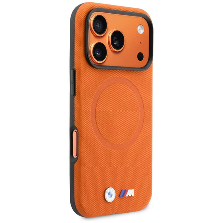 Etui BMW M FW Logo Metal MagSafe do      iPhone 17 Pro Max pomarańczowy