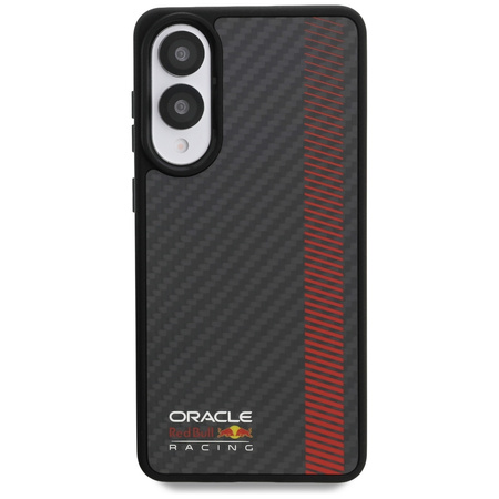 Etui Red Bull Real Carbon Fiber Powerbar MagSafe do Samsung Galaxy S25 Edge czarny