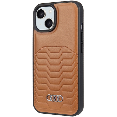 AUDI SYNTHETIC LEATHER CASE DO IPHONE 15 PLUS 6.7 DO MAGSAFE HARDCASE