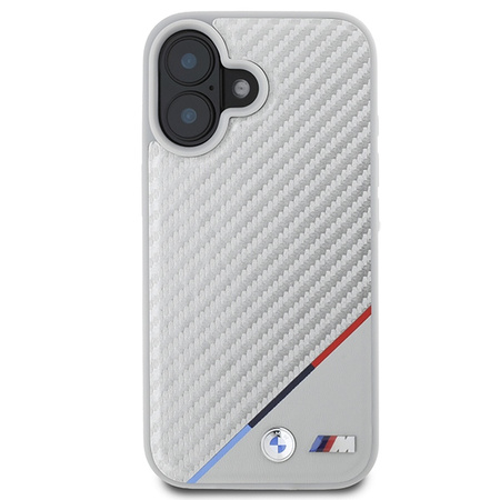 BMW BMHMP16S23PUDTS iPhone 166.1 szary/grey hardcase M Carbon Tricolor Line MagSafe