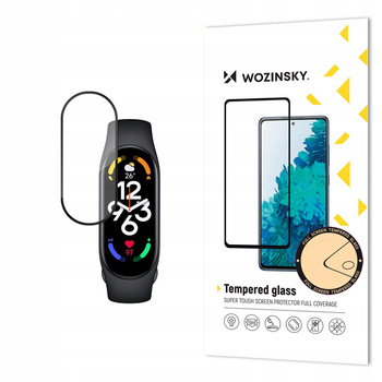 WOZINSKY SZKŁO HARTOWANE FULL GLUE DO XIAOMI MI BAND 7 OCHRONA WYŚWIETLACZA