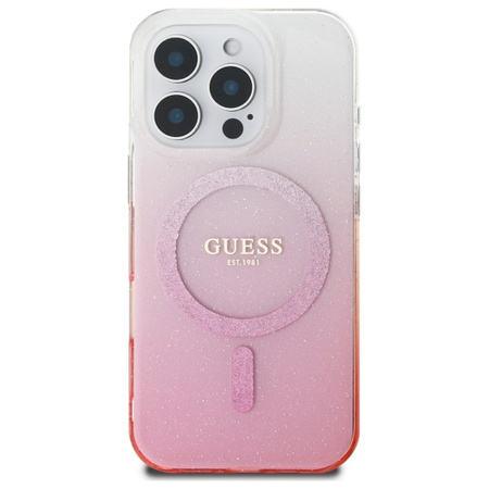 GUESS CASE MAGNETYCZNE DO IPHONE 16 PRO 6.3 HARDCASE GLITTER DO MAGSAFE