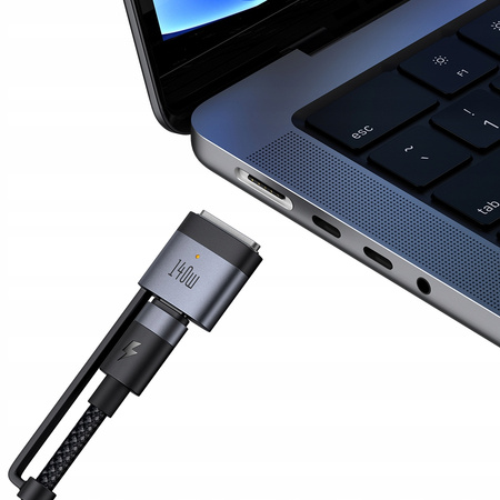 MCDODO KABEL DO ZASILACZA ŁADOWANIA MACBOOK AIR PRO USB-C MAGSAFE 3 140W 2M