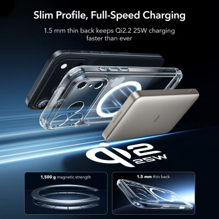ESR ZESTAW CLASSIC HYBRID MAGSAFE DO IPHONE 17 PRO MAX Z SZKŁEM HARTOWANYM