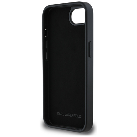 KARL LAGERFELD ETUI CASE FIXED GLITTER DO IPHONE 15 14 16 Z METALOWYM PINEM