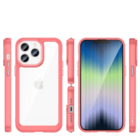 HURTEL POKROWIEC ETUI DO IPHONE 14 PRO OUTER SPACE SZTYWNY Z ŻELOWĄ RAMKĄ