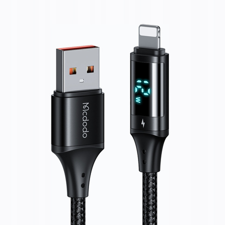 MCDODO KABEL Z WYŚWIETLACZEM USB LIGHTNING 36W 1M DO IPHONE X 11 12 13 14