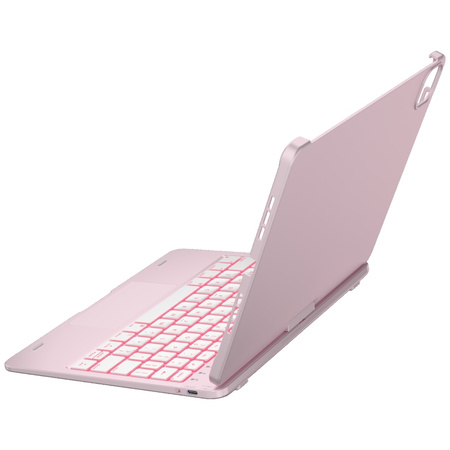 Etui Typecase Flexbook Touch z klawiaturą do iPad Air 11" 2024/2025 jasno różowy
