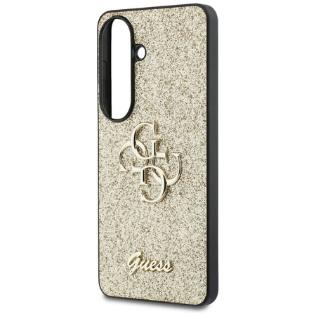 Etui Guess Fixed Glitter Big 4G Metal Logo do Samsung Galaxy S26 złoty