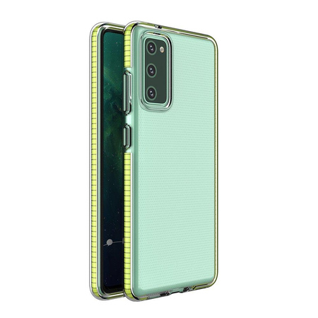 Spring Case pokrowiec żelowe etui z kolorową ramką do Xiaomi Redmi Note 10 / Redmi Note 10S żółty