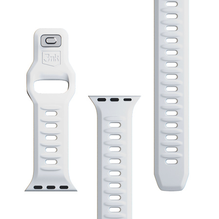 38/40/41/42 mm White (small) - 3mk Silicone Watch Strap for Apple