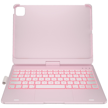 Etui Typecase Flexbook Touch z klawiaturą do iPad Air 11" 2024/2025 jasno różowy