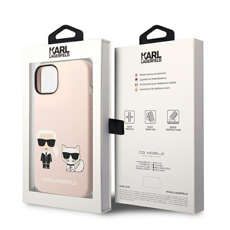 Karl Lagerfeld KLHMP14MSSKCI iPhone 14 Plus 6,7" hardcase jasnoróżowy/light pink Silicone Karl & Choupette Magsafe