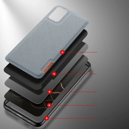 DUX DUCIS FINO ETUI DO SAMSUNG GALAXY A42 5G Z POKRYCIEM NYLONOWYM OCHRONNE