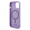 Etui Guess Saffiano MagSafe do iPhone 15 Plus - fioletowe