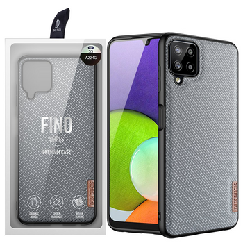 Dux Ducis Fino etui pokrowiec pokryty nylonowym materiałem Samsung Galaxy A22 4G szary