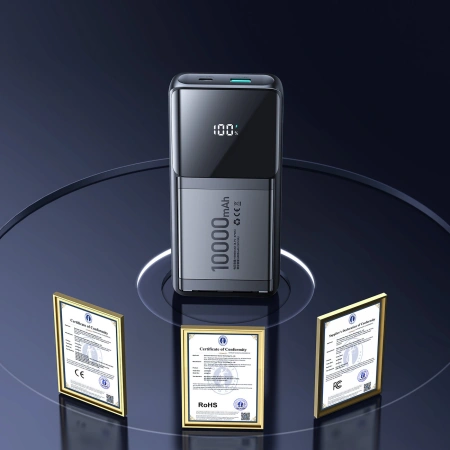 JOYROOM POWERBANK JR-PBF19 10000MAH DO SZYBKIEGO ŁADOWANIA Z DWOMA KABLAMI