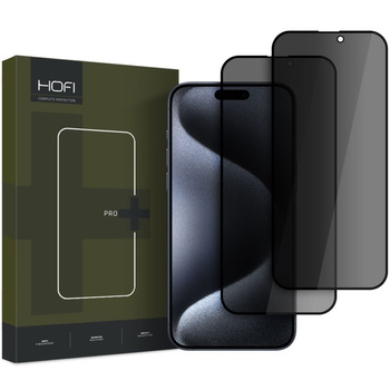 HOFI ANTI SPY GLASS PRO+ SZKŁO DO IPHONE 16 PRO 2-PACK OCHRONA PRYWATNOŚCI