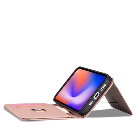 HURTEL ETUI MAGNET CARD CASE DO IPHONE 12 POKROWIEC Z PODSTAWKĄ NA TELEFON
