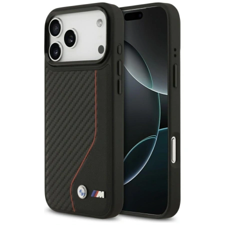 BMW ETUI CASE POKROWIEC DO MAGSAFE IPHONE 17 PRO MAX M CARBON LINE LOGO