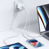 USAMS ADAPTER ŁADOWARKA 65W 2xUSB-C DO IPHONE IPAD MACBOOK SZYBKA ŁADOWARKA