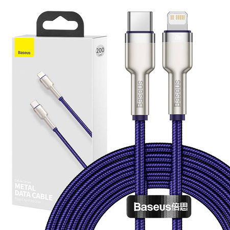 BASEUS KABEL USB-C DO LIGHTNING CAFULE 20W DO IPHONE X 2M SZYBKIE ŁADOWANIE