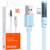 MCDODO KABEL USB-C KĄTOWY SZYBKIE ŁADOWANIE USB TYP C 6A 100W NIEBIESKI 1M