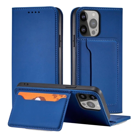 HURTEL ETUI MAGNETYCZNE POKROWIEC DO IPHONE 13 MINI PORTFEL KARTY PODSTAWKA