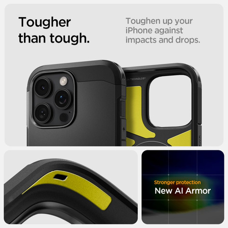 SPIGEN TOUGH ARMOR CASE DO IPHONE 16 PRO MAX DO MAGSAFE TRWAŁE ETUI OCHRONA