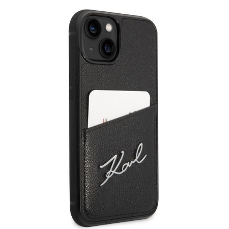 Karl Lagerfeld KLHCP14MCSSK iPhone 14 Plus 6,7" hardcase czarny/black Signature Logo Cardslot