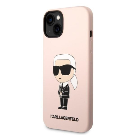 Karl Lagerfeld KLHMP14MSNIKBCP iPhone 14 Plus 6,7" hardcase różowy/pink Silicone Ikonik Magsafe