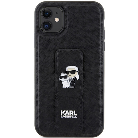 KARL LAGERFELD ETUI DO IPHONE XR 6.1 SAFFIANO KARL CHOUPETTE GRIPSTAND PINS