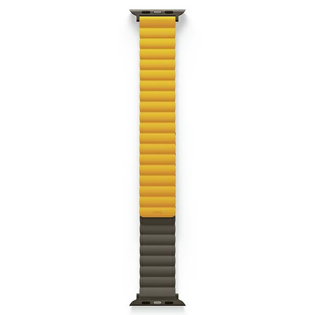 UNIQ pasek Revix Apple Watch Series1/2/3/4/5/6/7/8/9/SE/SE2/Ultra/Ultra 2 42/44/45/49mm. Reversible Magnetic musztardowy-khaki/mustard-khaki