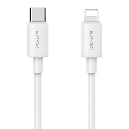 USAMS Ład. siec. 1xUSB-C T65 PD20WPD Fast Charging US-CC226 + kabel USB-C/Lightning US-SJ712 30W biały/white Yi Series OYXLTZ02