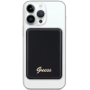 Powerbank indukcyjny Guess MagSafe Metal Script Logo 5W 3000mAh - czarny
