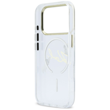 Etui Karl Lagerfeld IML Choupettes Karl  Script Logo MagSafe do iPhone 17 Pro przezroczysty