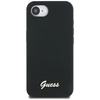 GUESS ETUI POKROWIEC DO IPHONE 16E DO MAGSAFE SILICONE SCRIPT METAL LOGO