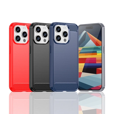 HURTEL ETUI CARBON CASE DO IPHONE 15 PRO ELASTYCZNE OCHRONA I WYTRZYMAŁOŚĆ