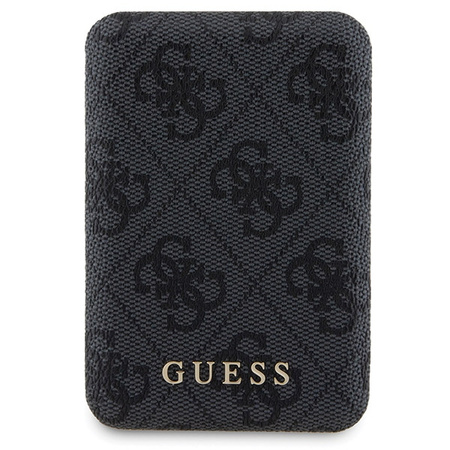 Zestaw Guess GUBPM5N614GEMGK iPhone11 6.1 hardcase + Powerbank 5000mAh MagSafe czarny/black 4G Metal Logo