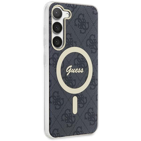 Etui Guess GUHMS23MH4STK S23+ S916 - czarne 4G MagSafe