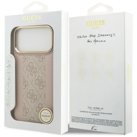 GUESS ETUI DO IPHONE 17 PRO MAX MAGSAFE STRIPE LOGO 4G Z MAGNETYCZNYM