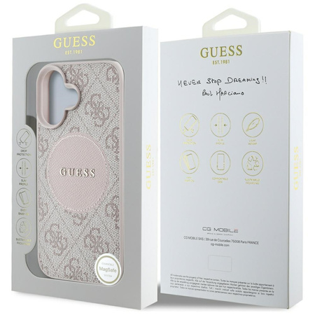 GUESS ETUI 4G CIRCLE CLASSIC LOGO DO IPHONE 16 DO MAGSAFE WYSOKA JAKOŚĆ I