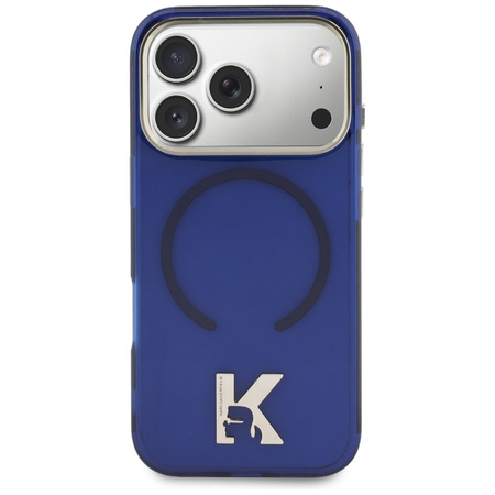 Etui Karl Lagerfeld IML K Head Logo MagSafe do iPhone 17 Pro niebieski