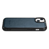 iCarer Leather Oil Wax etui pokryte naturalną skórą do iPhone 14 (kompatybilne z MagSafe) niebieski (WMI14220717-BU)