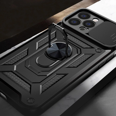 HURTEL HYBRID ARMOR CAMSHIELD ETUI DO IPHONE 14 PRO MAX Z OCHRANĄ NA APARAT