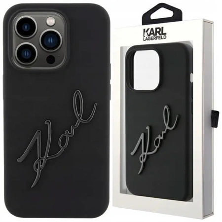 KARL LAGERFELD KLHCP15LSKSBMCK CASE DO IPHONE 15 PRO SILIKONOWE KARL SCRIPT
