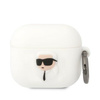 Etui Karl Lagerfeld KLA3RUNIKH na AirPods 3 cover - białe Silicone Karl Head 3D