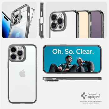 SPIGEN ETUI OPTIK CRYSTAL DO IPHONE 14 PRO MAX Z OCHRONĄ ZAGIĘĆ I ZARYSOWAŃ
