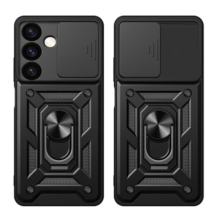 Etui Hybrid Armor Camshield do Samsung Galaxy S24 pancerne z osłoną na aparat - czarne